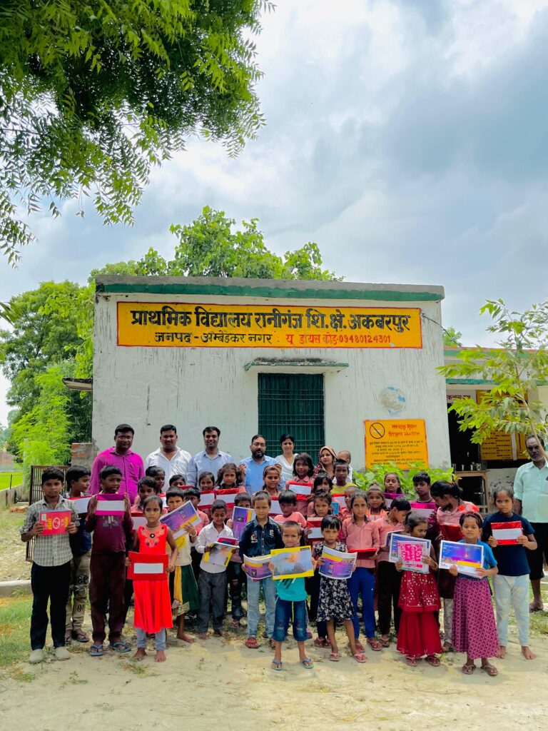 Stationery Kit distribution on first birthday 2024
