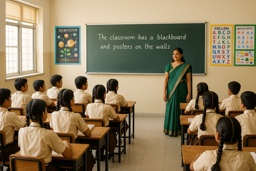 CBSE Board students are studying in classroom