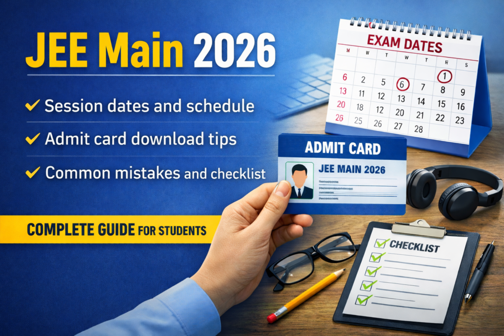 JEE Main 2026 admit card and date tips