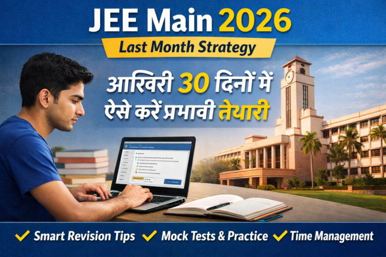 JEE Main exam 2026 strategy